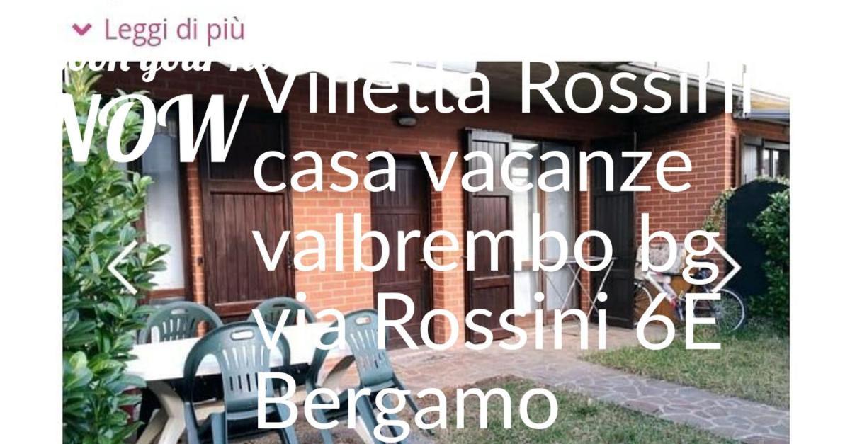 Villetta Rossini Appartamento Da Condividere Con Me Luciano Servizio Ospiti Taxi Driver Navetta No Wifi 2 Camera Da Letto Per 5 Persone Valbrembo Kültér fotó